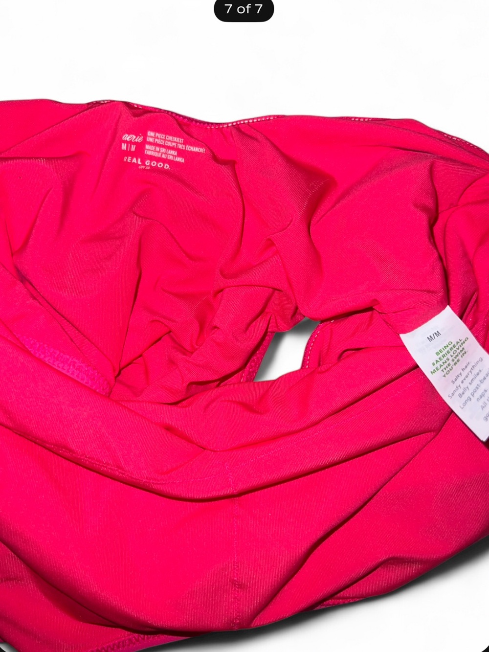 aerie Hot Pink 'Capricorn' One-Piece Cheekiest Swimsuit - Picture 7 of 7